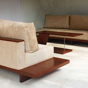 Teakwood with Teak veneer mix sofa set