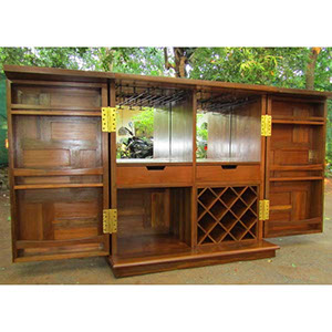 Foldable bar cabinet