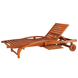 Pool lounger bottom  with pullout tray both sides with armrest