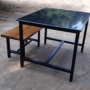Steel powder coated table  top granite plate
