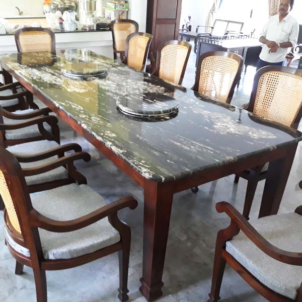 Table with granite top Table with granite top